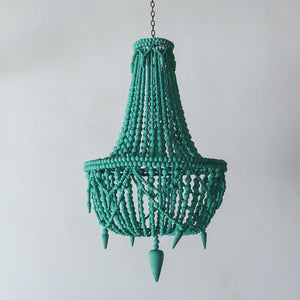 Green Tosca Beaded Chandelier Vintage Style
