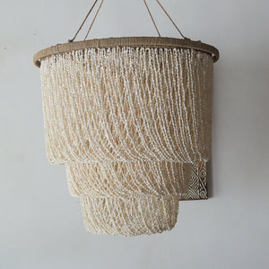 Bead Tiered Sea shell Chandelier