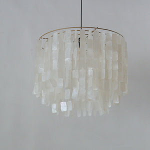 Capiz Shell Chandelier Titik Design Gold Frame