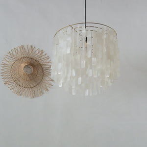 Capiz Shell Chandelier Titik Design Gold Frame