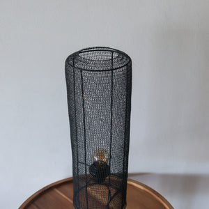 Wire Mesh Table Lamp Truba in Black