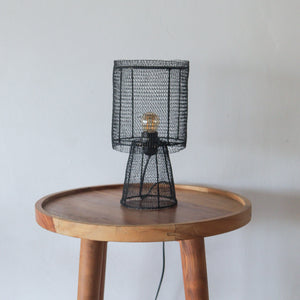 Black Wire Mesh Table Lamp Palas Mini