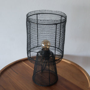 Black Wire Mesh Table Lamp Palas Mini