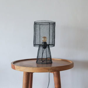 Black Wire Mesh Table Lamp Palas Mini