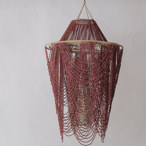 Beaded  Glass Chandelier Adzuki Bean Color