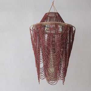 Beaded  Glass Chandelier Adzuki Bean Color