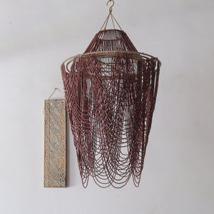Beaded  Glass Chandelier Adzuki Bean Color