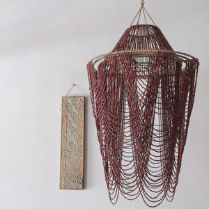 Beaded  Glass Chandelier Adzuki Bean Color