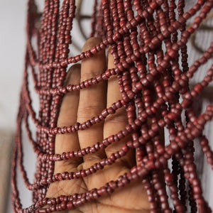 Beaded  Glass Chandelier Adzuki Bean Color
