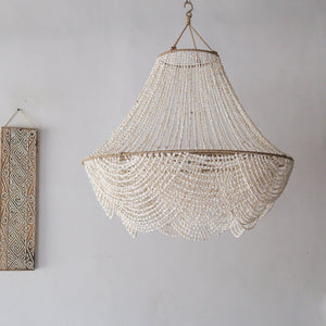 Seashell Chandelier Mangkok Maluku - Handcrafted sea shell chandelier from Bali, Indonesia, enhancing your space with elegance.