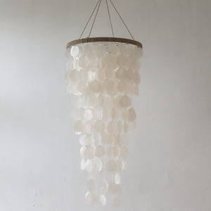 Capiz Shell Chandelier Natural Shape with frame