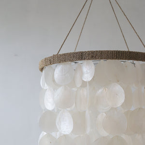 Capiz Shell Chandelier Natural Shape with frame
