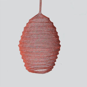 Copper Mesh Ceiling Lamp,red copper mesh chandelier, bohemian chandelier, boho decoration, mesh lampshade, iron mesh chandelier decoration