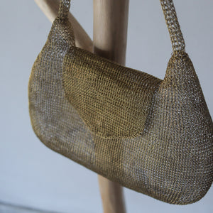 Brass Wire Mesh Hand Knitted Shoulder Bag Cananga