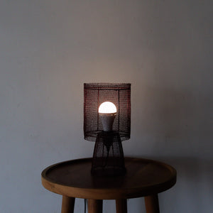 Wire Mesh Table Lamp Tana Rara Red Maroon
