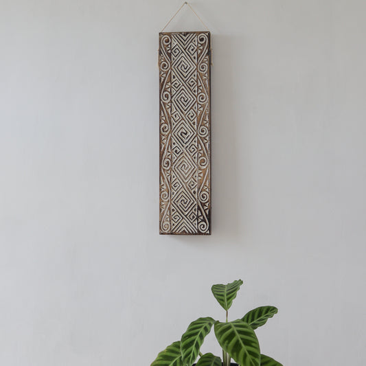Hand Carved Wall Panel Rectangle