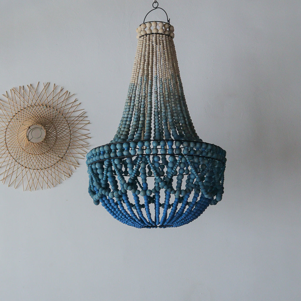 Beaded Chandelier Ombre Blue Nest Design