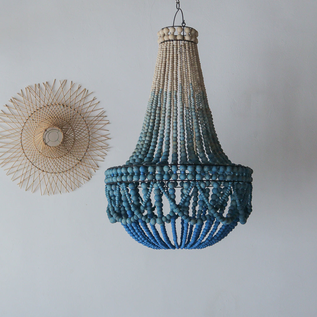 Beaded Chandelier Ombre Blue Nest Design