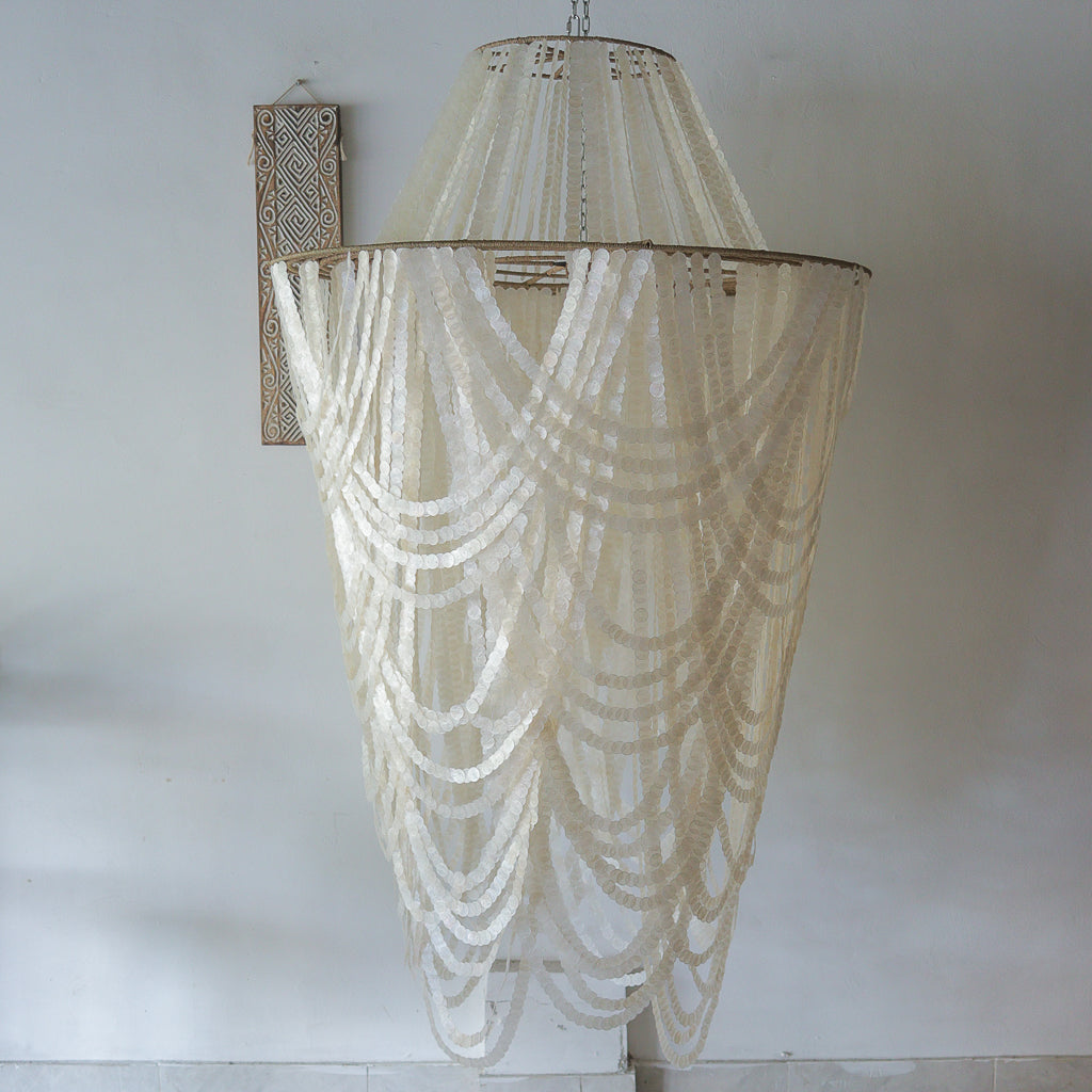 Capiz Shell Chandelier Rumba Large Design