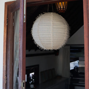 Linen pendant light