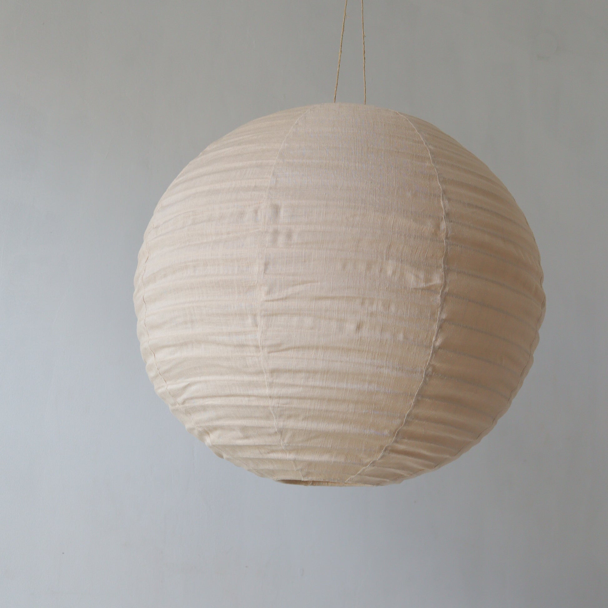 round linen lantern lamp