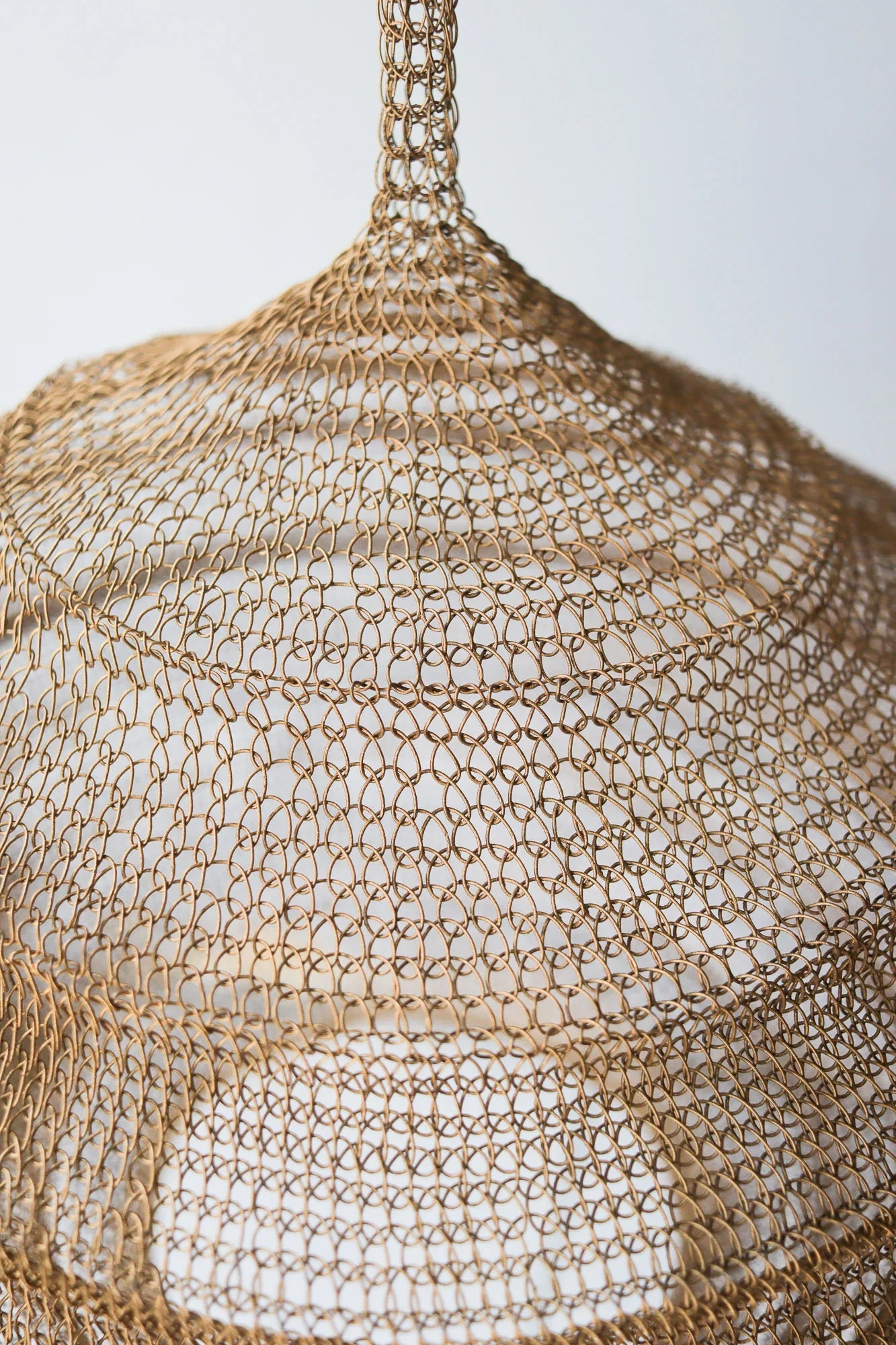 Metal Mesh Ceiling Light Gold – roomidecor