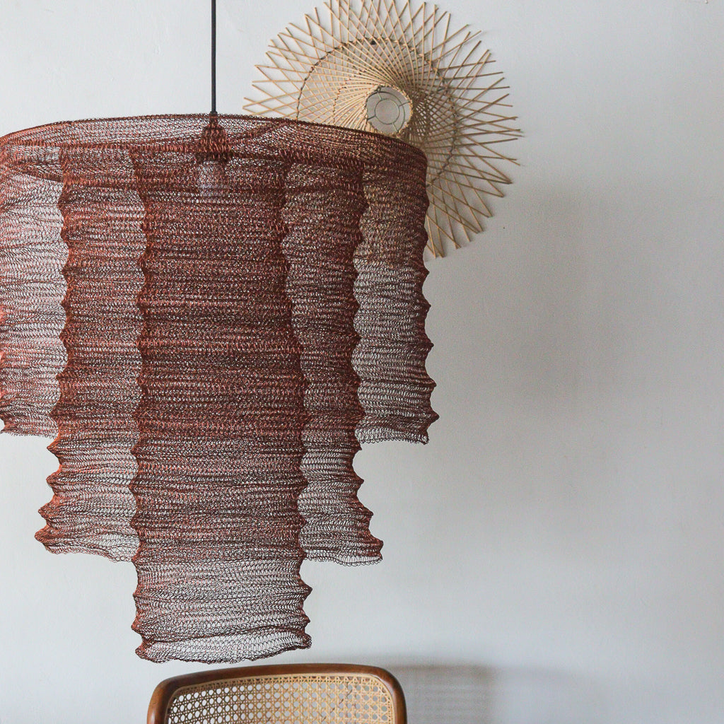 Copper Wire Mesh Chandelier Tiered Siji Design