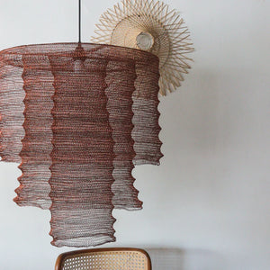 Copper Wire Mesh Chandelier Tiered Siji Design