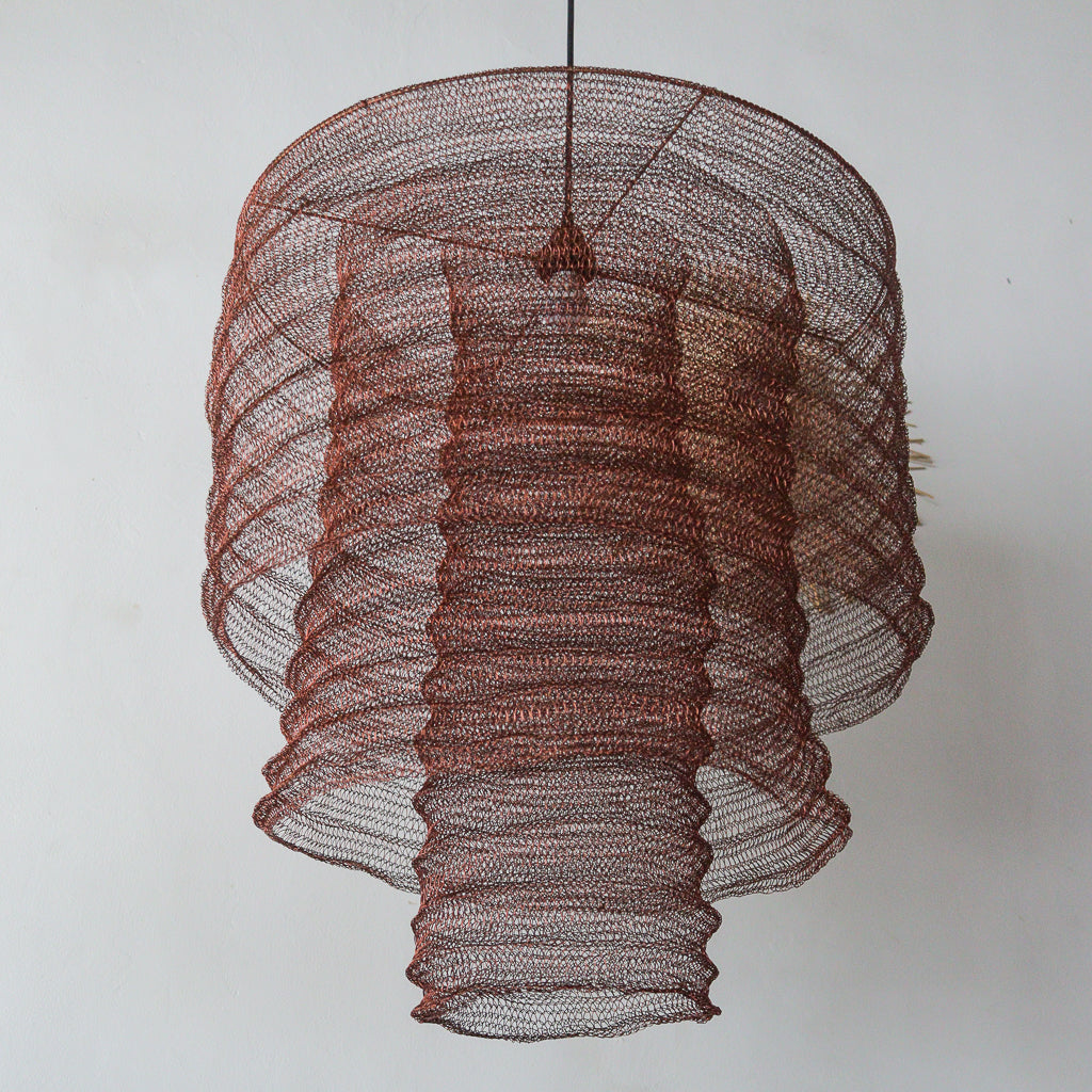 Copper Wire Mesh Chandelier Tiered Siji Design