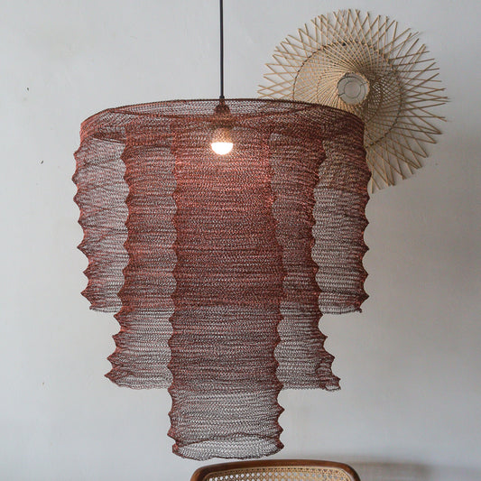Copper Wire Mesh Chandelier Tiered Siji Design