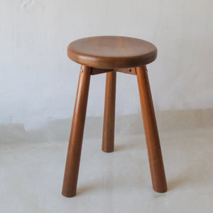 round wooden stool