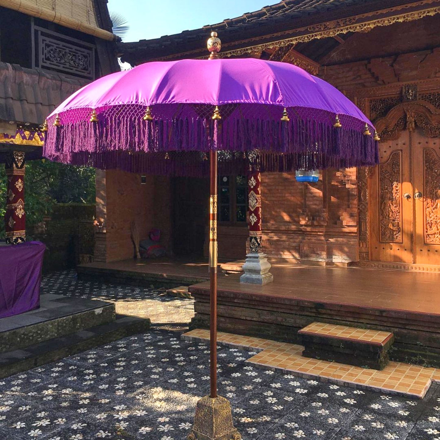 Bali Umbrella Decoration in Purple