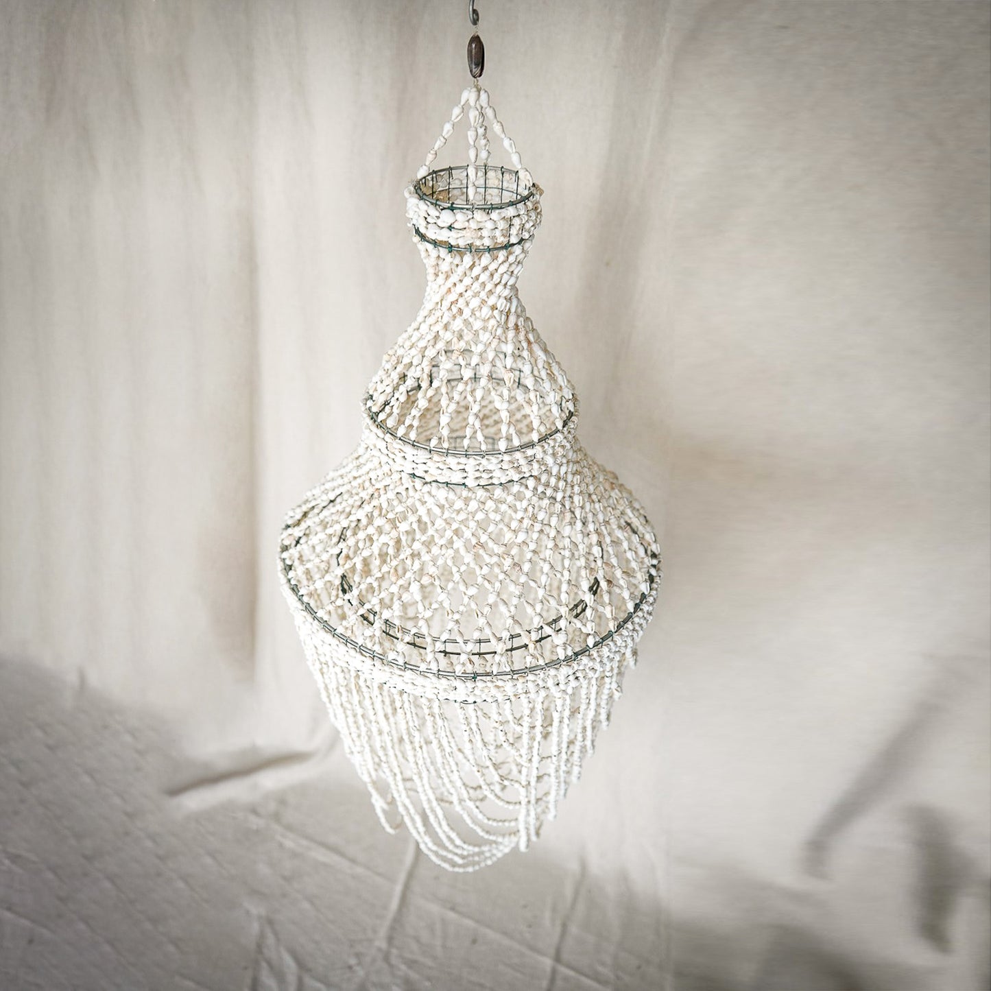 Mobile sea shell chandelier