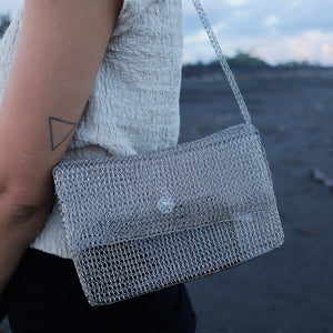 Wire Mesh Hand Knitted Shoulder Bag Melati