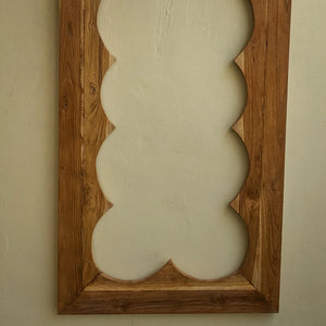 wooden vintage mirror