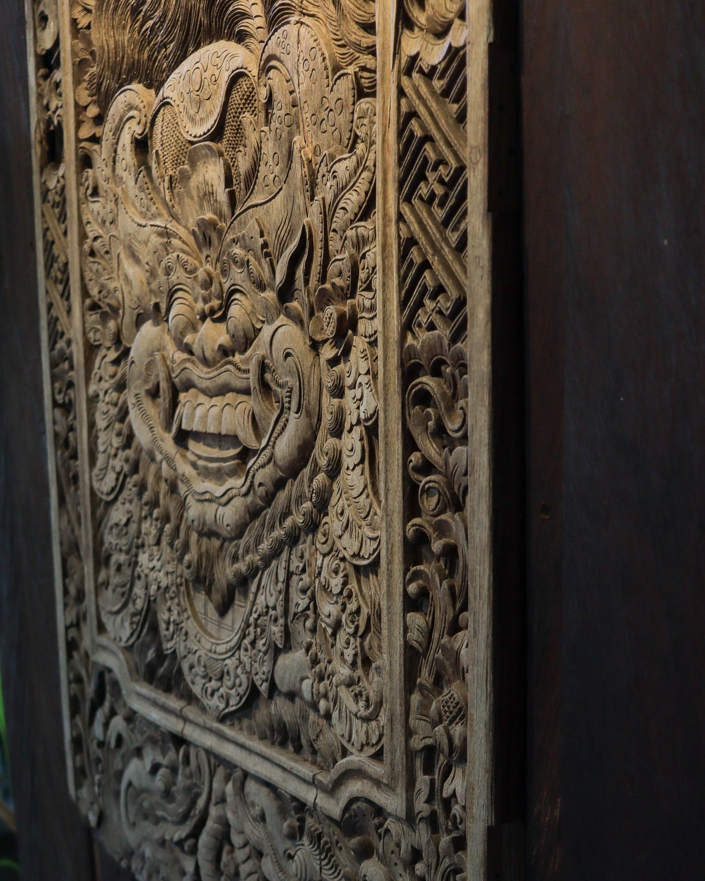 Vintage Hand Carved Wall Panel Bali