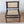 Handcrafted wooden chair with rattan cane seat and backrest on woven mat