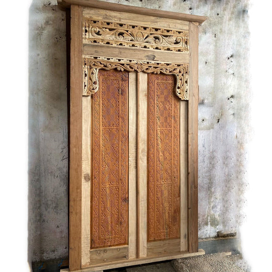 Handcarved door, door, solid door, wood door, vintage door