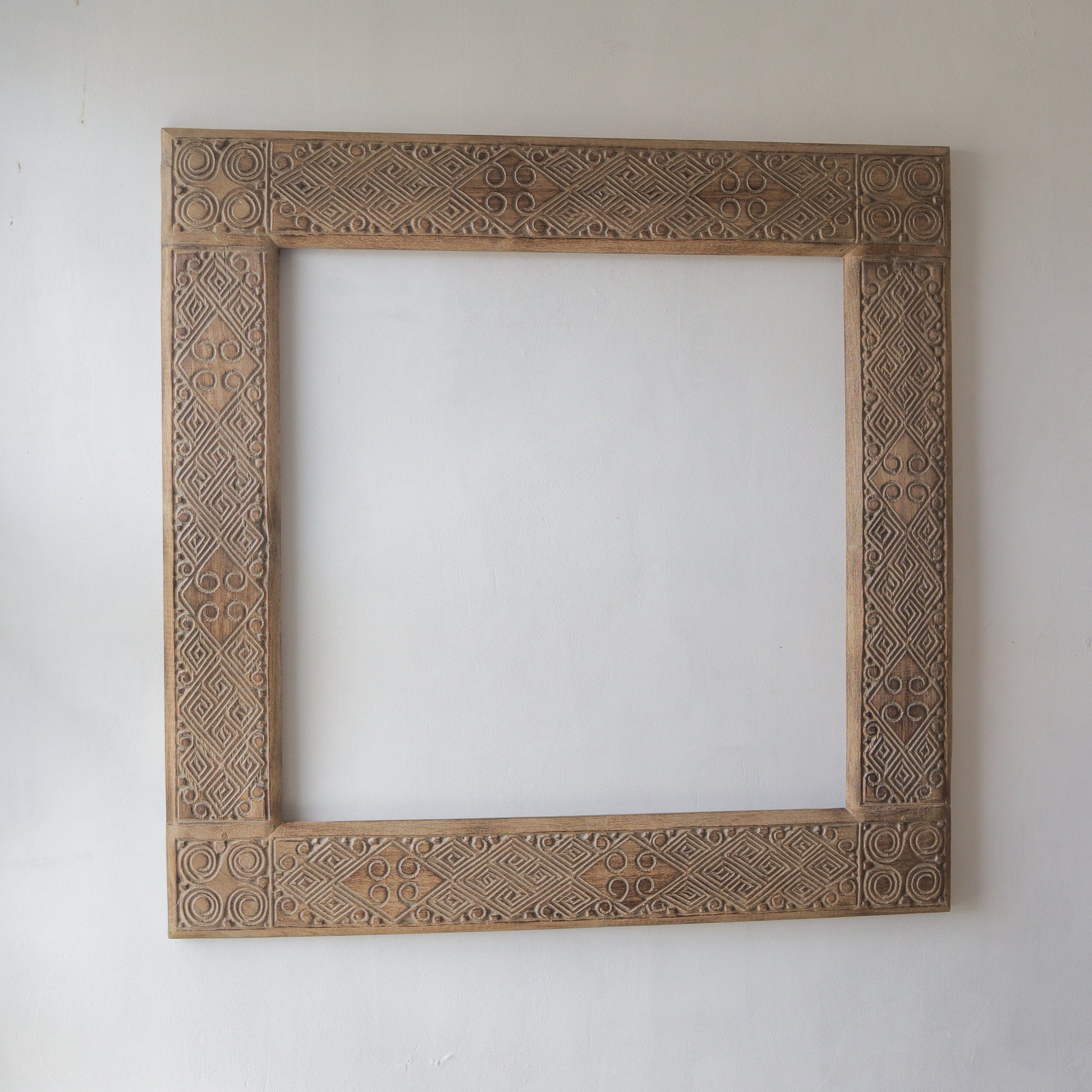 vintage carved miror ethnic