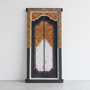 Black handcarved door bali