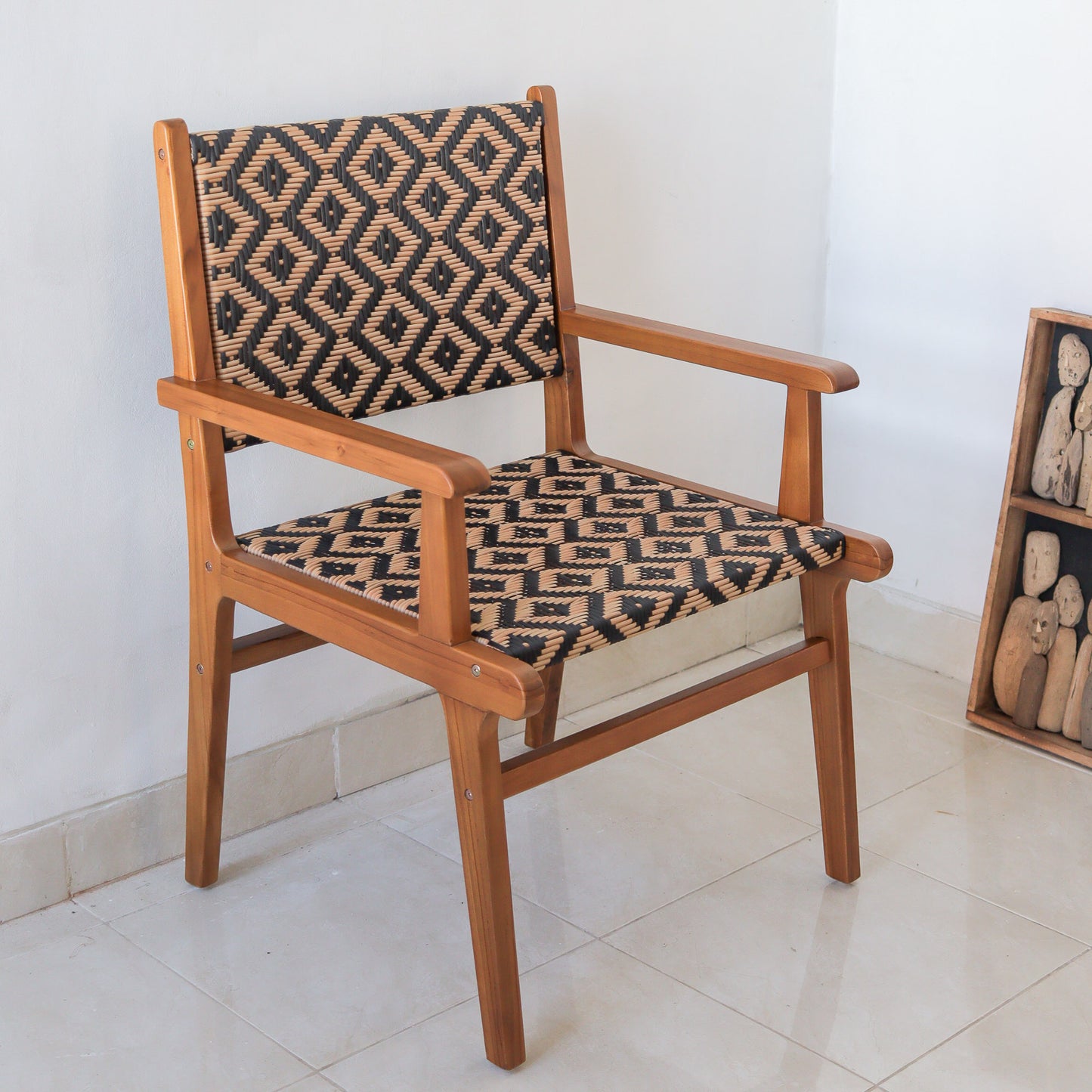 handwoven rattan chair home decor