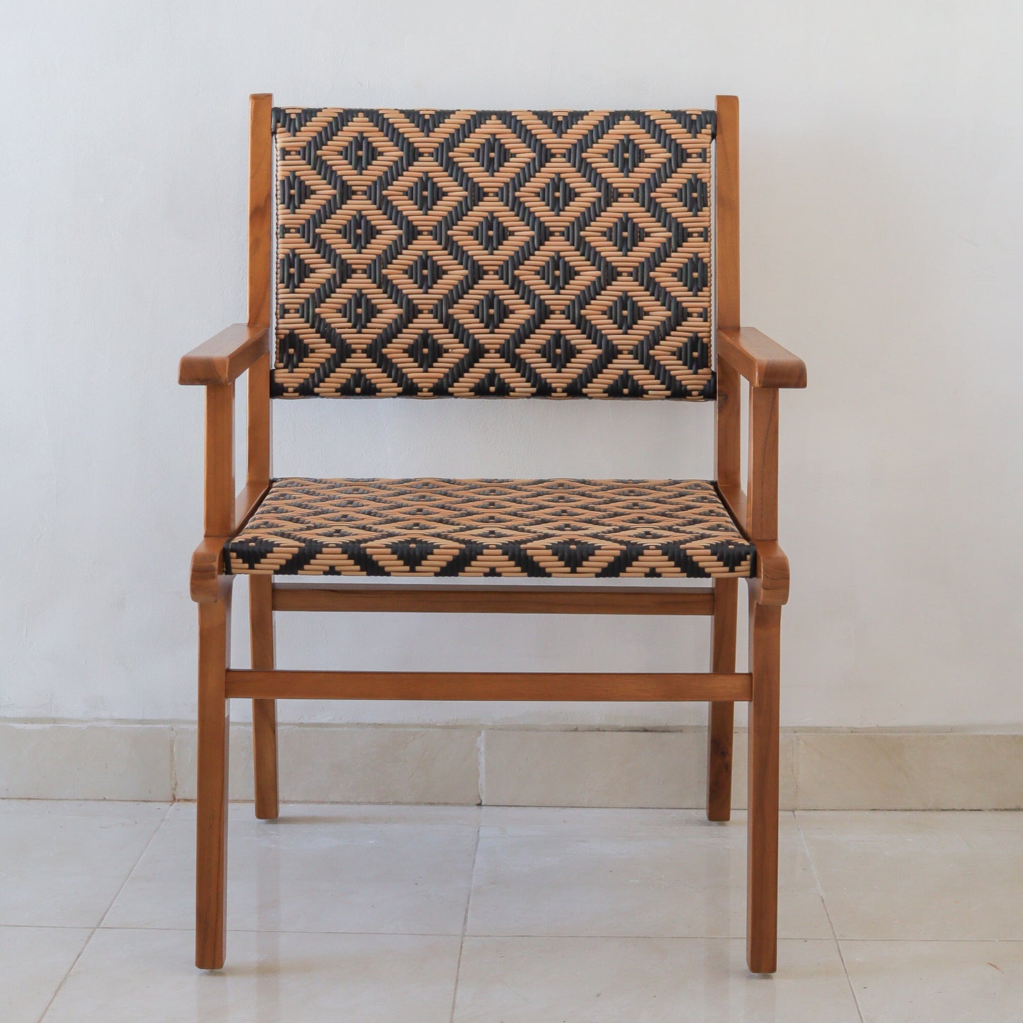 Handwoven rattan chair