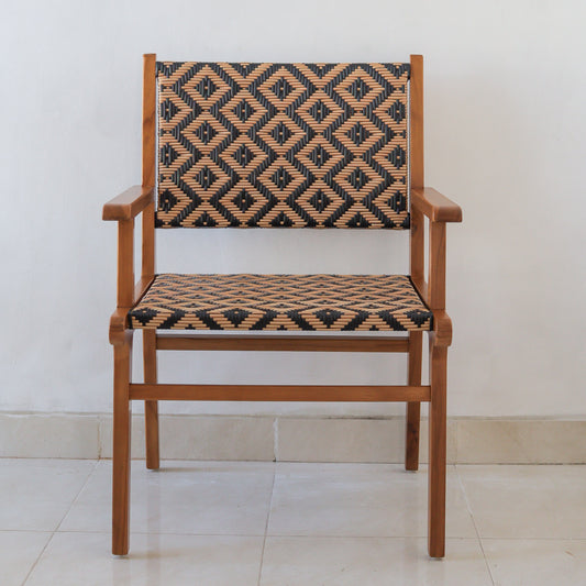 Handwoven rattan chair