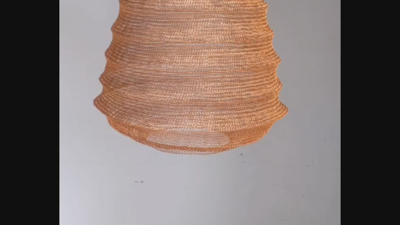 Copper Mesh Lampshade in the room,Metal Mesh Ceiling lamp
