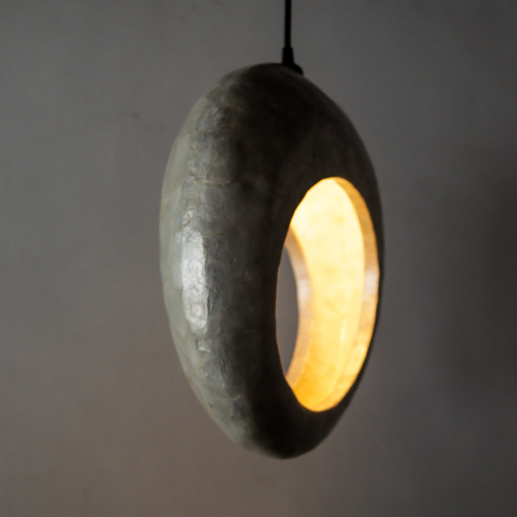 Capiz Shell Chandelier Bulan Roomi Design