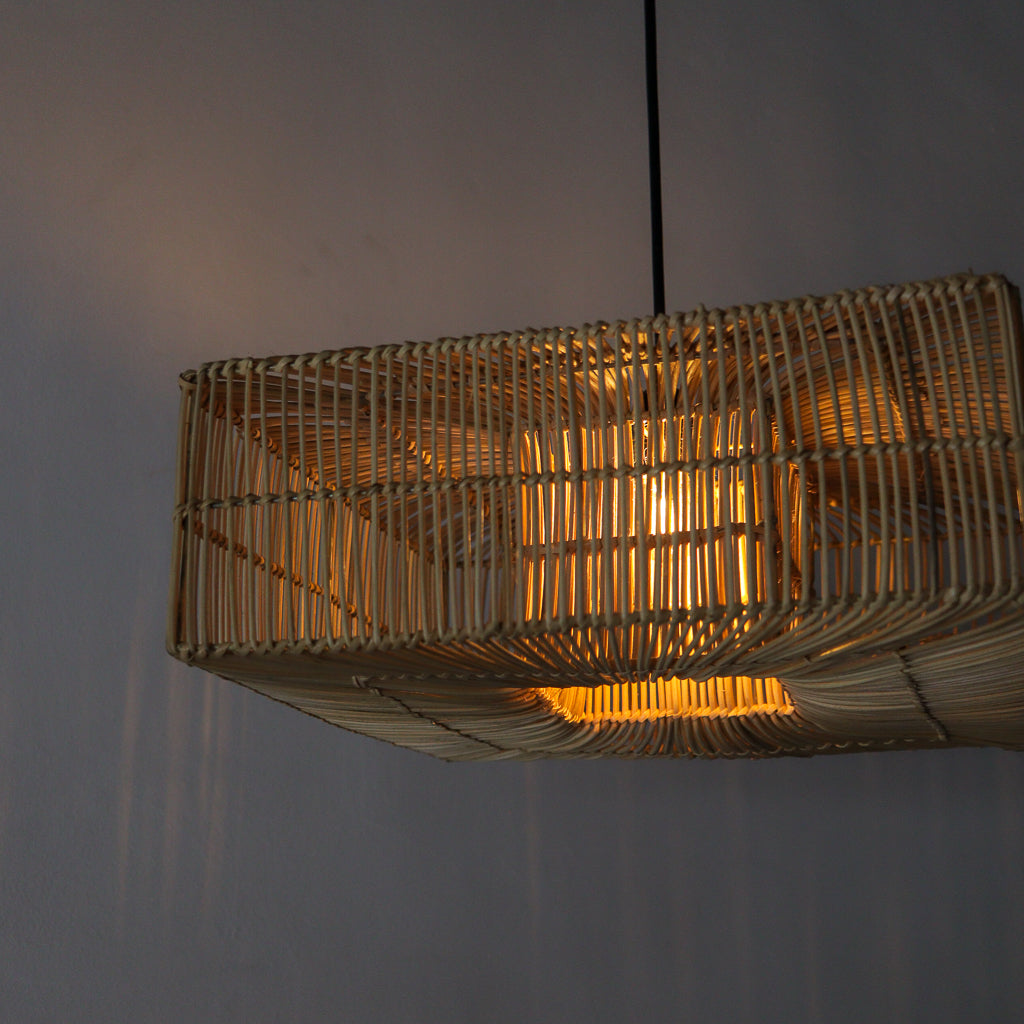 Rattan Pendant Light Kubus Design