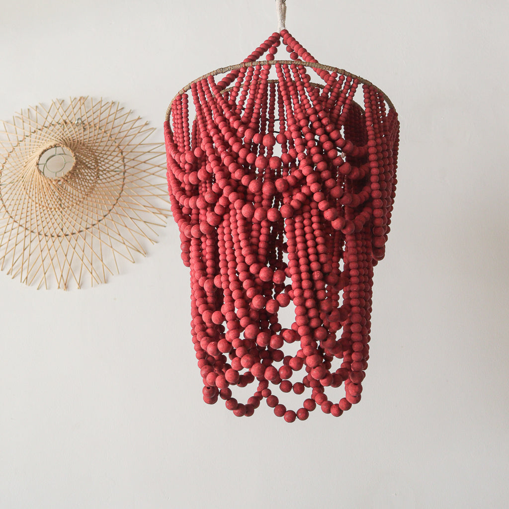 Beaded Chandelier Broken Red Roomi Design