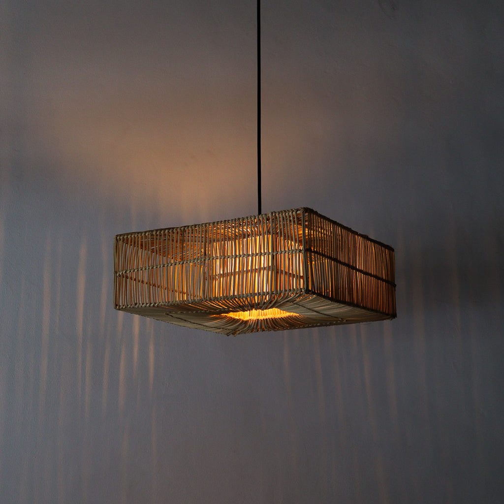 Rattan Pendant Light Kubus Design