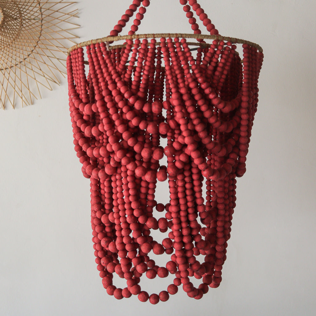 Beaded Chandelier Broken Red Roomi Design
