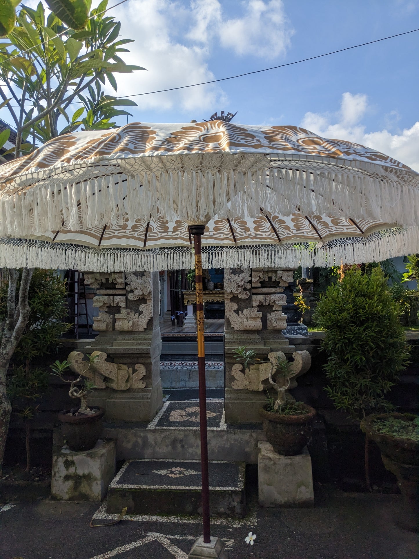 Natural White Parasol Bali Decoration